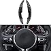 Cnaloo12 2pcs ABS Steering Wheel Shifter Extension Shift Paddle Trim Cover Carbon Fiber Black For BMW M5 (F10) 2013-17 M6 (F06/F12/F13) 2012-20 Auto