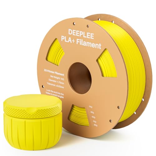 Image of PLA+ 1.75mm 3D Printer Filament, PLA Plus with Dimensional Accuracy + /- 0.02mm, Higher Strength and Toughness, Neatly Wound, No Clogging, Fits for Most FDM 3D Printers, 1KG Yellow