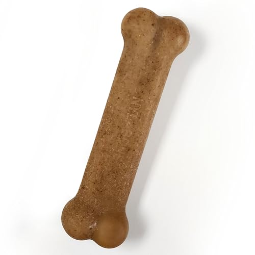 Nylabone Original Bone Strong Chew Toy for Dogs Made with Real Chicken, Durable Dog Chew Bones for Aggressive Chewers, Long-Lasting Flavor Keeps Dogs Busy, Small Dog Toys - Up to 25 lbs, 1 Count