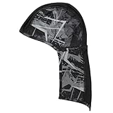 おたふく手袋 夏用ヘッドキャップ カバー付き [吸汗速乾 接触冷感 消臭 ストレッチ UVカット メンズ] JW-613 カモフラブラック フリー