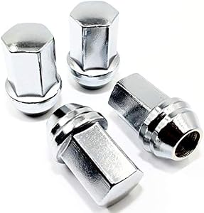 Set of 24 Veritek 14x1.5mm OEM Factory Style 1.80 Inch Length 7/8 22mm Hex Duplex Large Acorn Seat Replacement Chrome Lug Nuts for Factory Wheels