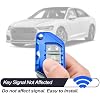 MECHCOS Compatible with Jeep Wrangler JL JLU Rubicon Wagoneer Gladiator JT Sahara JLU Blue TPU Flip Key Fob Cover Case Remote Holder Skin Protector Sleeve Accessories