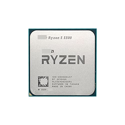 EWKYLSEM CPU R 5 5500 R5 5500 3.6GHz 6�R�A 12�X���b�hCPU�v���Z�b�T�[ 7NM 65W L3=16M 100-000000457 �\�P�b�g AM4 �t�@���Ȃ�