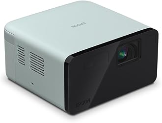 Epson EF-21G Mini Smart 3LCD Projector, Full HD, 1000 Lumens, 150 Inch Display with HDR, Google TV, Dolby Atmos Sound, Gaming & Home Cinema Laser Projector - Smoke Ice Green