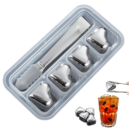 Lruvaqi Reusable Ice Stones | Reusable Cooling Stones Drinking - High Cooling Tech Heart Shape Refrigeration Rocks for Beverage
