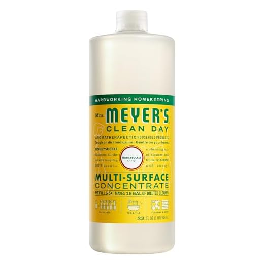 MRS. MEYER'S CLEAN DAY Multi-Surface Everyday Concentrate, Honeysuckle Scent, 32 Fl Oz Bottle