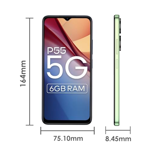 Image of Itel P55 5G (128 Storage，Up to 12GB RAM with Memory Fusion | Media Tek Dimensity 6080+ 6nm 5G Chipset | 50MP Dual AI Camera | 2 Years Warranty | 6.6''HD+90Hz Display | 5000 mAh Battery