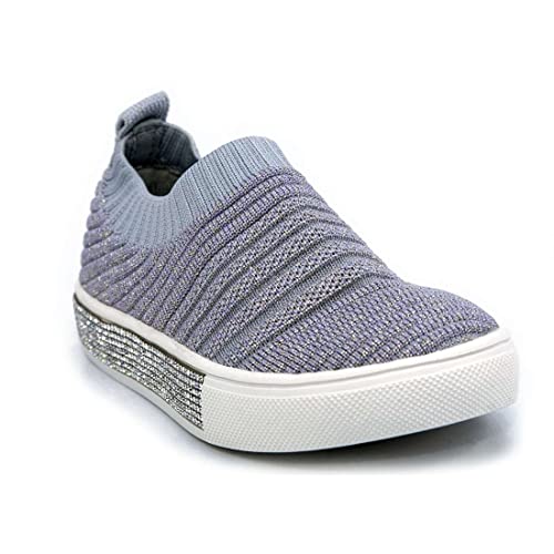 Bernie Mev Girls Iris Slip On Shoes, Light Grey Cream,4 M Us #TOP2