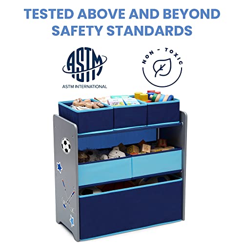 Delta Children Design And Store 6 Bin Toy Organizer, Grey/Blue #TOP4