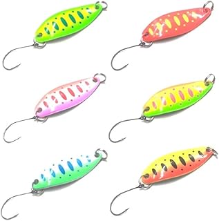ナイトアーミー 釣具 3.5g トラウト スプーン 6色入り ルアー セット 渓流 管釣り 湖 イワナ ヤマメ ニジマス ブラウン