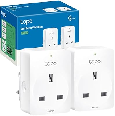 Tapo P100 (2-Pack) Smart Plug, Wi-Fi Plug, App Remote Control, Alexa Plug, Voice Control with Alexa & Google, Away Mode, Scheduling & Timer, Device Sharing, Easy Set Up, Multiple Safety Guarantees