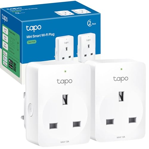 Tapo P100 (2-Pack) Smart Plug, Wi-Fi Plug, App Remote Control, Alexa Plug, Voice Control with Alexa & Google, Away Mode, Scheduling & Timer, Device Sh