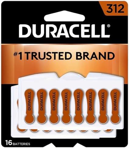 Duracell - Hearing Aid Batteries Size 312 (brown) - long lasting battery with EasyTab for ease of installation - 16 count (Pack of 6) image 5