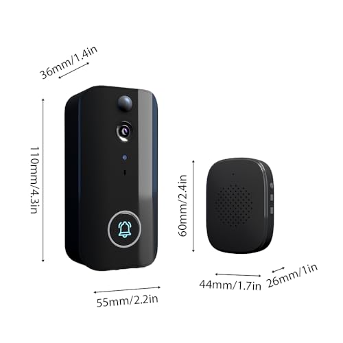 Interphone vidéo rechargeable Walmeck à détection automatique