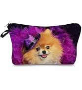 Livel lhood Pomeranian Dog Cosmetic Bag for Women Cute Small Makeup Bag for Purse Travel Toiletry...