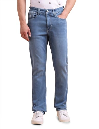 Image of U.S. Polo ASSN. Denim Jeans for Men - Slim Straight Fit, Mens Jeans for Office & Regular Wear