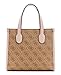 GUESS Silvana Mini Tote, Latte Logo/Rosewood
