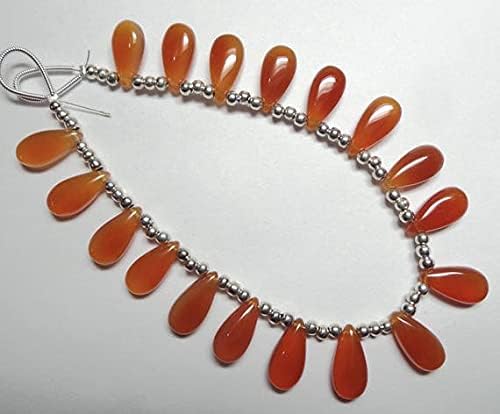 Carnelian orange chalcedony briolettes pour des bijoux d'été solaires - 4