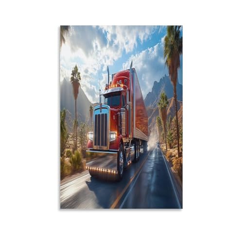 Pinturas murales de camion grande y cuadros decoracion lienzo para salon comedor 20x30