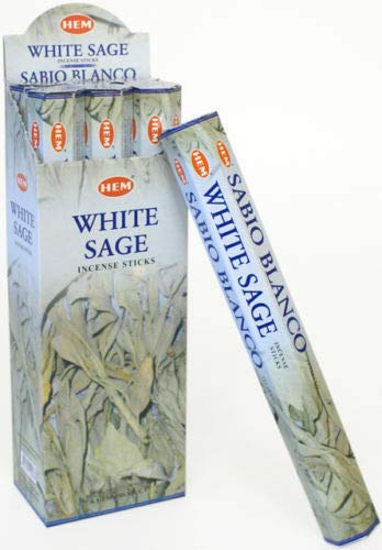 Lot de 100 bâtonnets d'encens Blanc Sage Ourlet 5 Tubes de 20 bâtons = 100 bâtonnets Cover