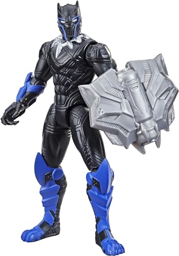 Avengers Hasbro Marvel Figura Mech Strike de Pantera Negra de 15 cm con Accesorio Mech de Batalla - para niños de 4 años en adelante (F1667)
