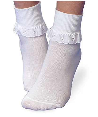 Jefferies Socks Girls Lace Ruffle Princess Tutu School Dress Turn Cuff Socks 6 Pair Pack3