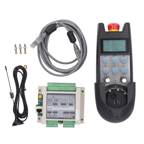 Cordless Electronic Handwheel 6 Axes 40m No Barrier Distance CNC Handwheel with Emergency Stop Cordless Manual Pulse Generator for S7 200 300 1200