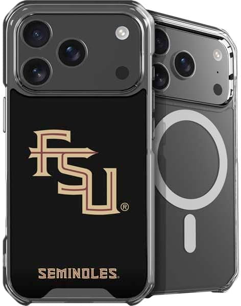 Skinit Phone Case Compatible with MagSafe iPhone 17 Pro Max - Officially Licensed Florida State FSU Seminoles Black Design