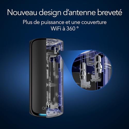 NETGEAR Orbi Serie 970 | Mesh WiFi 7 System | RBE972SB | Mesh WiFi 7 Router und 1 Satellit | Bis zu 27 Gbit/s | Abdeckung 440 m²| 200 Geräte | 10-GB-Ethernet-Ports | Quad-Band BE27000 | 2 Pack Schwarz