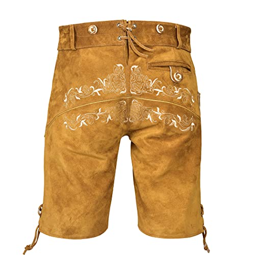 Lederhosen Men - Authentic German Bavarian Lederhosen - Men Oktoberfest Lederhosen (Style 1)3