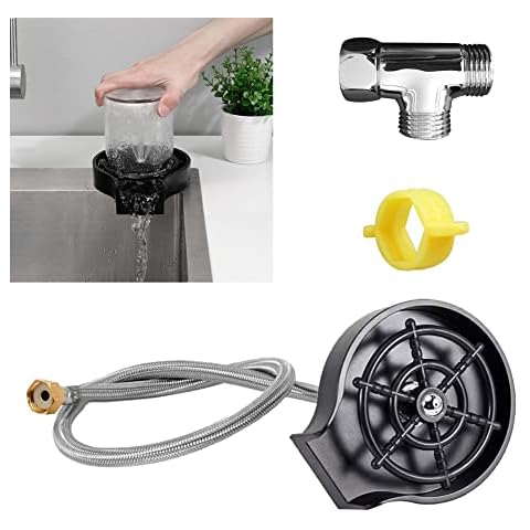 Automatic Metal Tap Glass Rinser, Bar Rinser for Kitchen Sinks, Cup Cleaner, Tap, Glass Flusher, Cup Washer, Coffee Cup Cleaner, Washing Machine, for Kitchen Sinks Accessories Cover