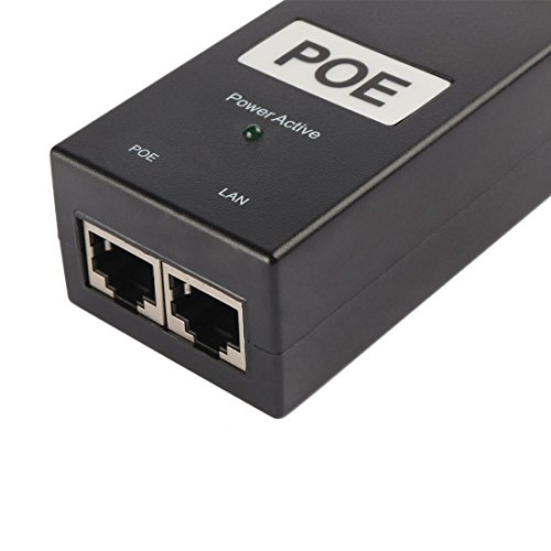 Aexit Inyector PoE 24V 12W Adaptador de Red con 2 Puertos y Enchufe US miniatura 3