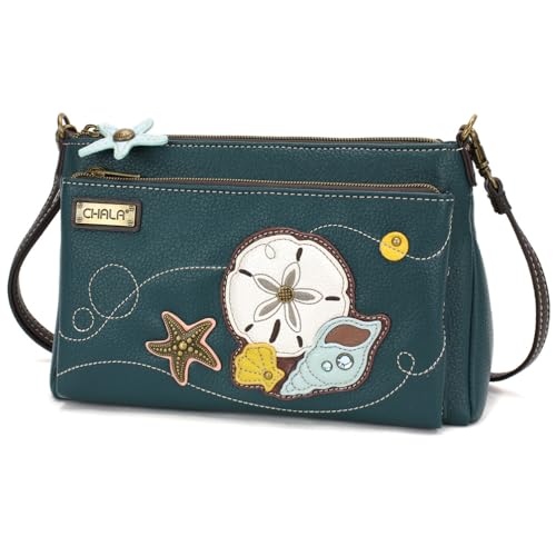 Image of CHALA RFID Protected Vegan Leather Deluxe Crossbody Bag with Adjustable Straps