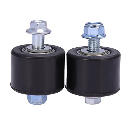 Image of Saihisday Black Lower Chain Roller Guide Set Replacement for Yamaha YFZ 350 Banshee 1987-2006 Inner Diameter 8mm /0.31in Outside Diameter 35mm /1.37inch (Pack of 4)