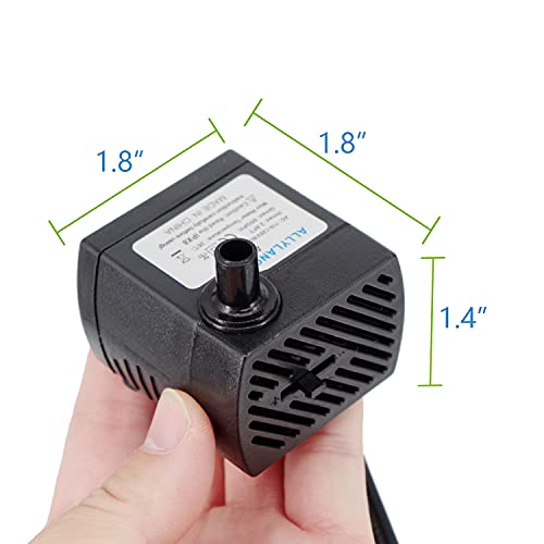 Allylang 2Pcs Mini Submersible Pump, Ultra Quiet Aquarium Circulate Pump (95Gph 4W) For Aquarium Fish Tank, Pet Water Fountain, Tabletop Fountains, Waterfall Features And Hydroponic Systems #TOP3