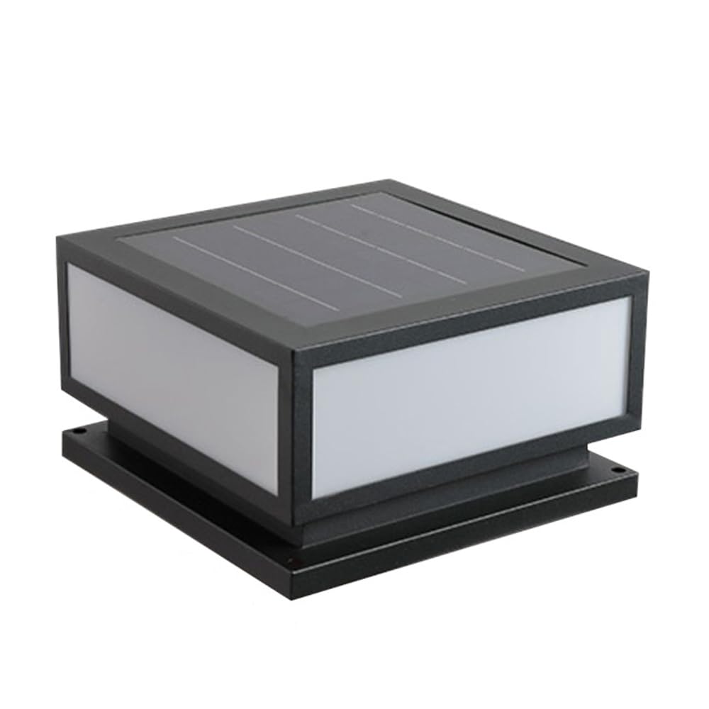 Myxbhgs Solar Post Cap Light Outdoor Waterproof LED Pillar Lamp With Remote Control For Fence Gate Deck Patio Garden Column Lighting