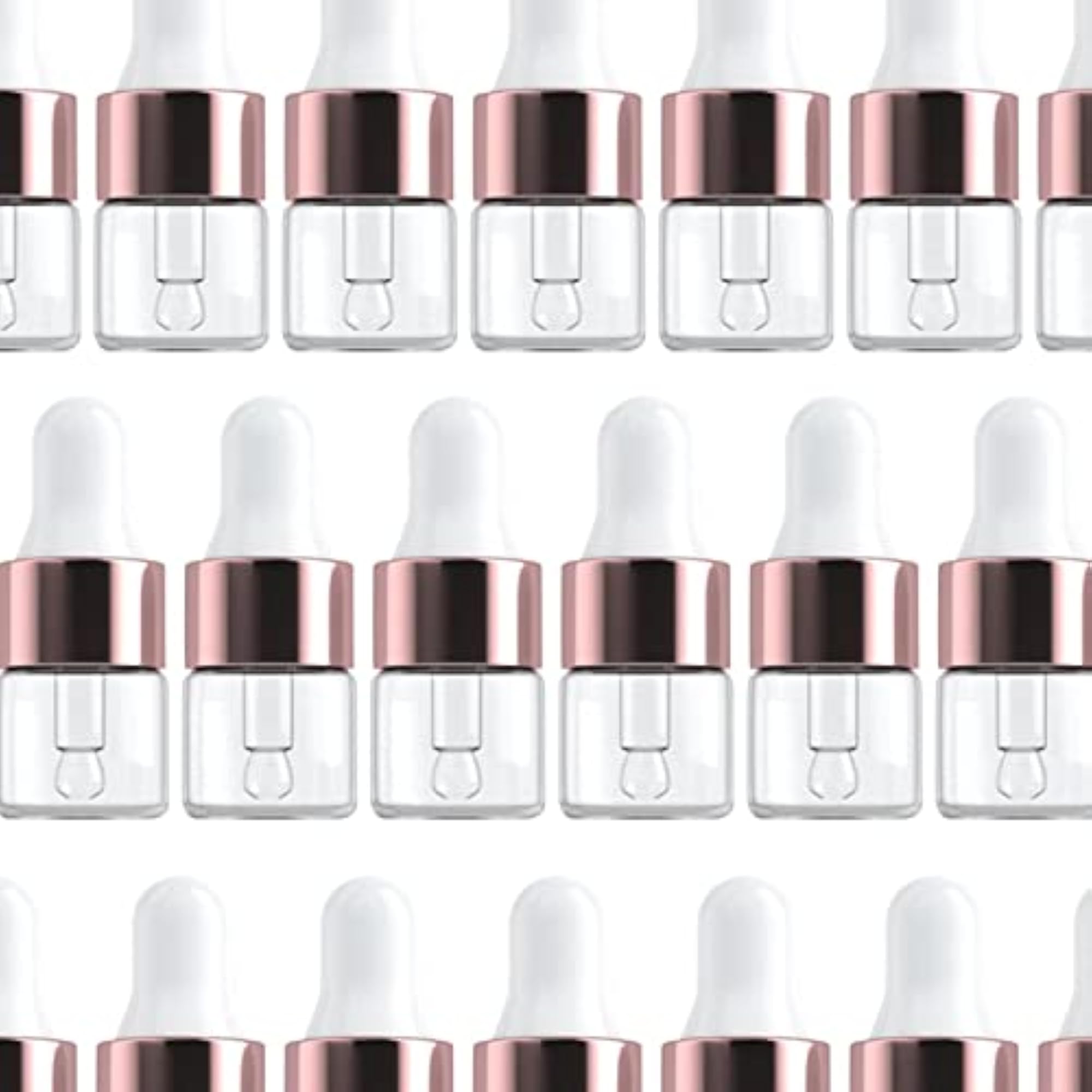 20Pcs Squeezable Dropper Bottles for Cosmetic Packaging