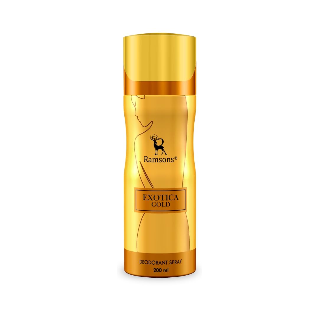 Ramsons Exotica Gold Deodorant-200ml Deo for Women |Deodorant Body Spray |Bodyspray |Skin Friendly |Long Lasting Fragrance-picture-26