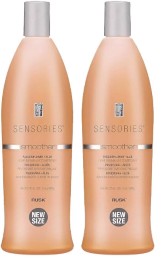 RUSK Sensories Smoother Passionflower and Aloe Leave-In Smoothing Conditioner,Provides Shine,and Body,35 oz,(Pack of 2)