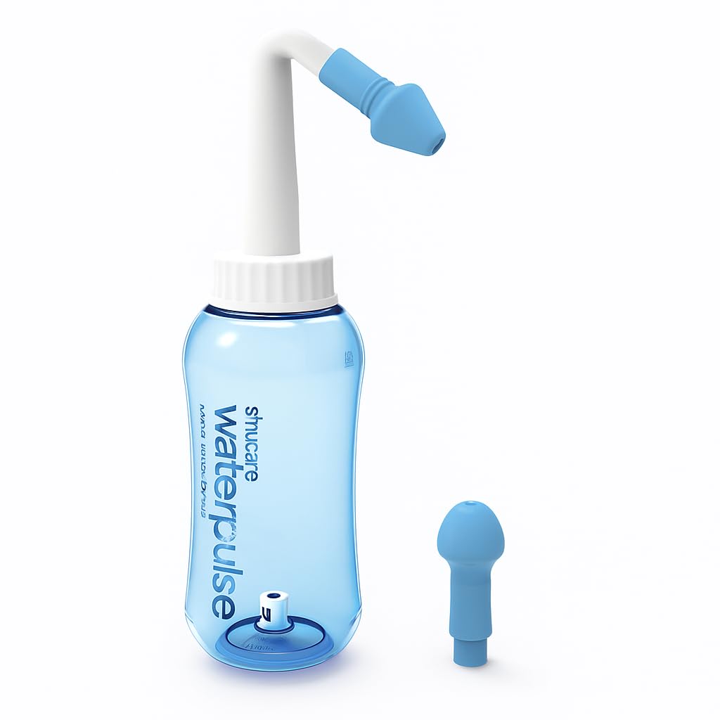 (PACK OF 1) Nasal Yoga Nasal Wash Bottle Neti Pot Sinus Rinse Bottle Nasal Wash Bottle Nose Allergy Cleaner Pressure Nasal Irrigation System for Adult & Kid 300ML