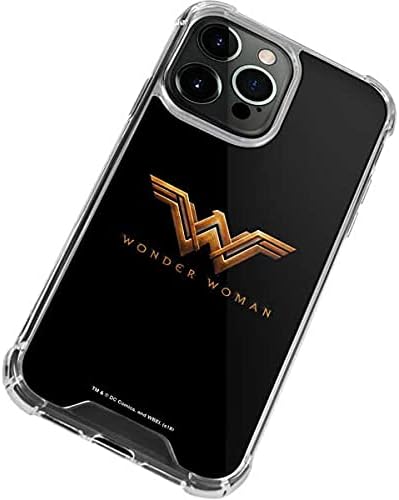 Skinit Clear Phone Case Compatible with iPhone 13 Pro Max - Officially Licensed DC Comics Wonder Woman Gold Emblem Design