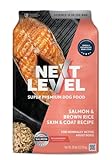 Next Level Super Premium Dog Food – Salmon & Brown Rice Skin & Coat Recipe, Dry Kibble for Normally Active Adult Dogs, 24% Protein, Fish Flavors, with Glucosamine Supporting Healthy Joints (28 Pound)