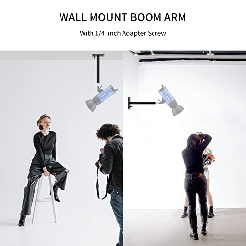 Selens 2X Cámara Brazo de Montaje en Techo de Pared Soporte Articulado 28,5cm Ajustable con 1/4" Tornillo de Rosca, Wall Ceiling Boom Arm Mount para Pared y Techo Fotografía Estudio Fotográfico - imagen 2