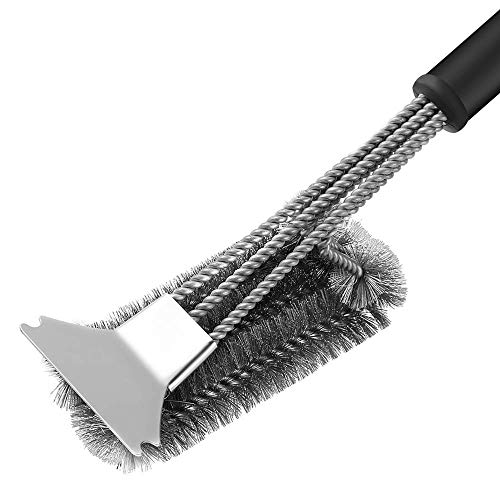 BININBOX Grill Cleaning Brush - Stainless Steel BBQ Cleaner Brush & Scraper, Sturdy