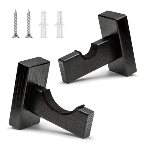 NVAAV Baseball Bat Display Holder, Space-Saving Wall Mount Design, Black
