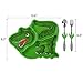 Funwares Engaging Green T-Rex Dinosaur Themed Kids' Dinnerware Set: Durable, Divided Plate, Ideal for Picky Eaters, Educational Mealtime, Easy Cleaning, Gift for Toddlers
