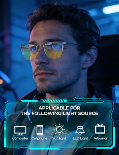 Image of ZanyLen Blue Light Blocking Glasses Men Computer Gaming Glasses For Mens