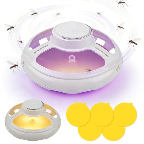 Flohfalle Flohfalle für Wohnung Testsieger mit 5 Klebescheiben 4 Lichtmodi Flohlichtfalle Flea & Bed Bug Trap Flea Trap Lampe für Wohnzimmer Küche Schlafzimmer