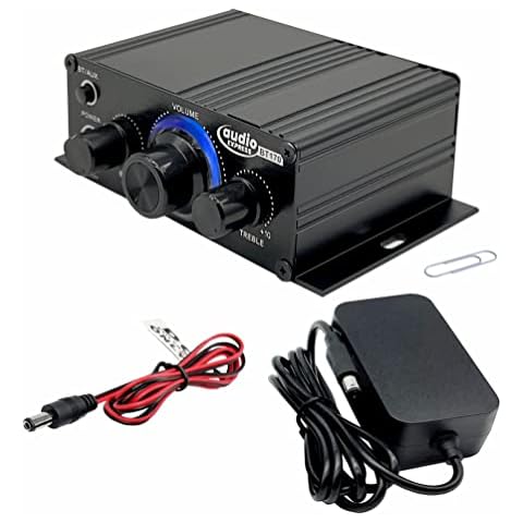 Audio Express BT170 Mini 40 Watt Digital Bluetooth Audio Amplifier Includes 12VDC Power Supply Cover