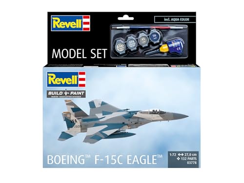 Revell 63778 Model Set Boeing F-15C Eagle 1:72 Scale Unbuilt Plastic Model Kit with Accessories, Multicoloured, 38.4 x 36.5 x 6.5 cm - Image 2